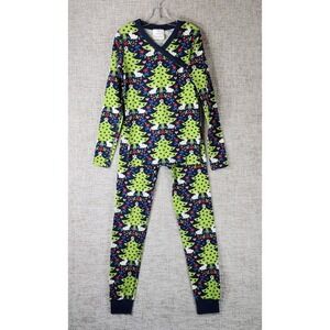 Hanna Andersson Organic Cotton Holiday Floral Rabbit Pajamas Size 140 US 10